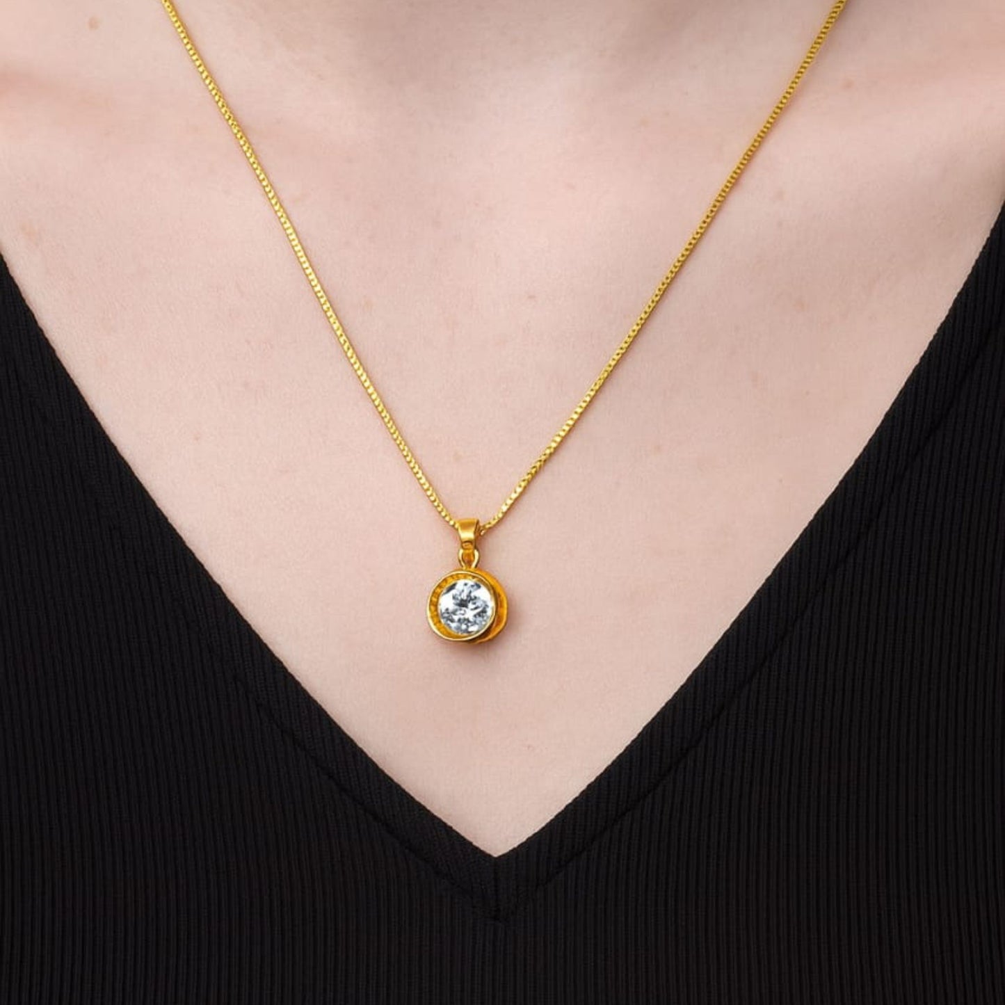 Golden Sun Pendant Necklace