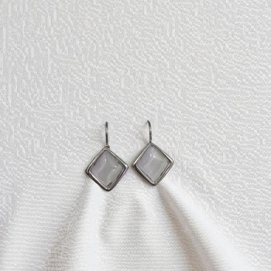 Silver Chic Square Drops