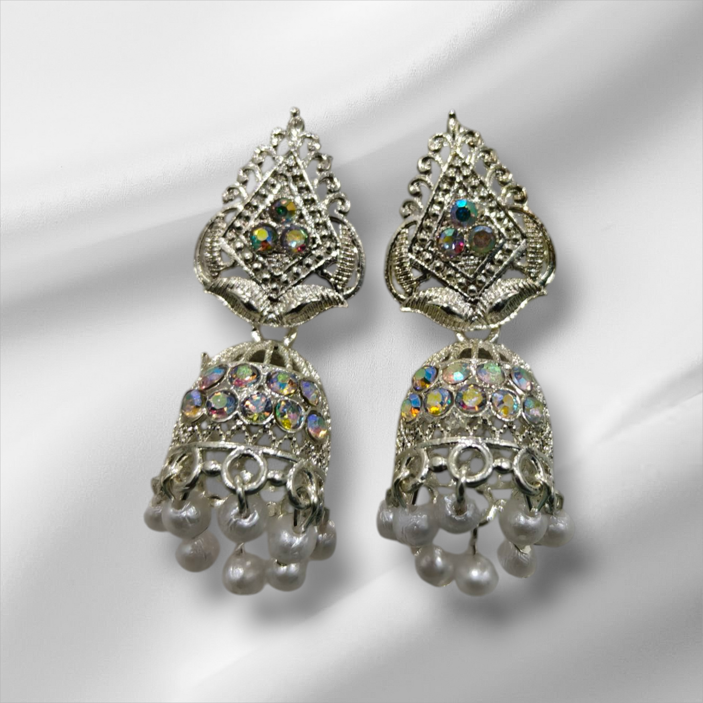 Antique Silver Temple Earrings