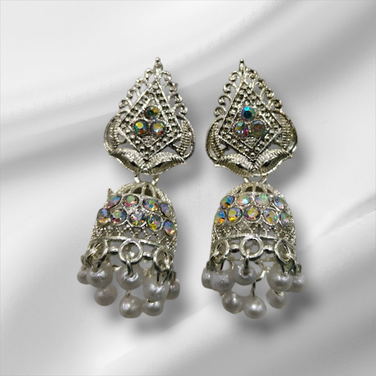 Antique Silver Temple Earrings