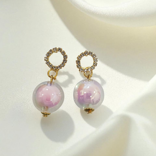 Golden Pink Bead Drops