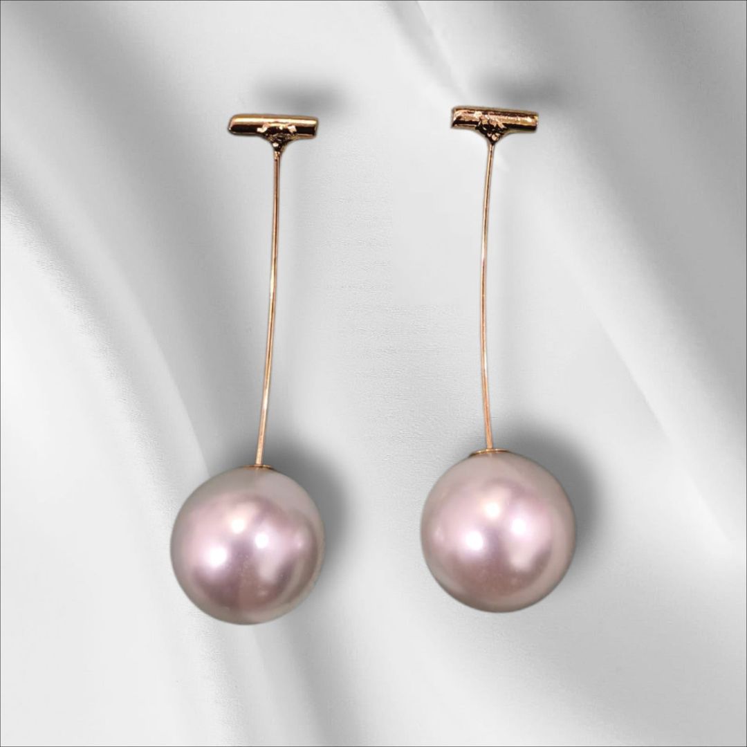 Blush Pink Pearl Danglers