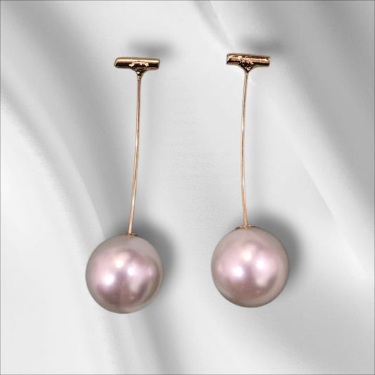 Blush Pink Pearl Danglers