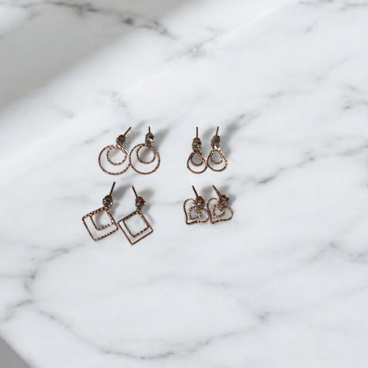 4 Earrings Combo – Trendy & Affordable